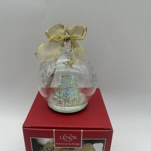 Lenox Wonder Ball Angel Glass Lit Color‎ Changing 4.75 in. Ornament Works In Box